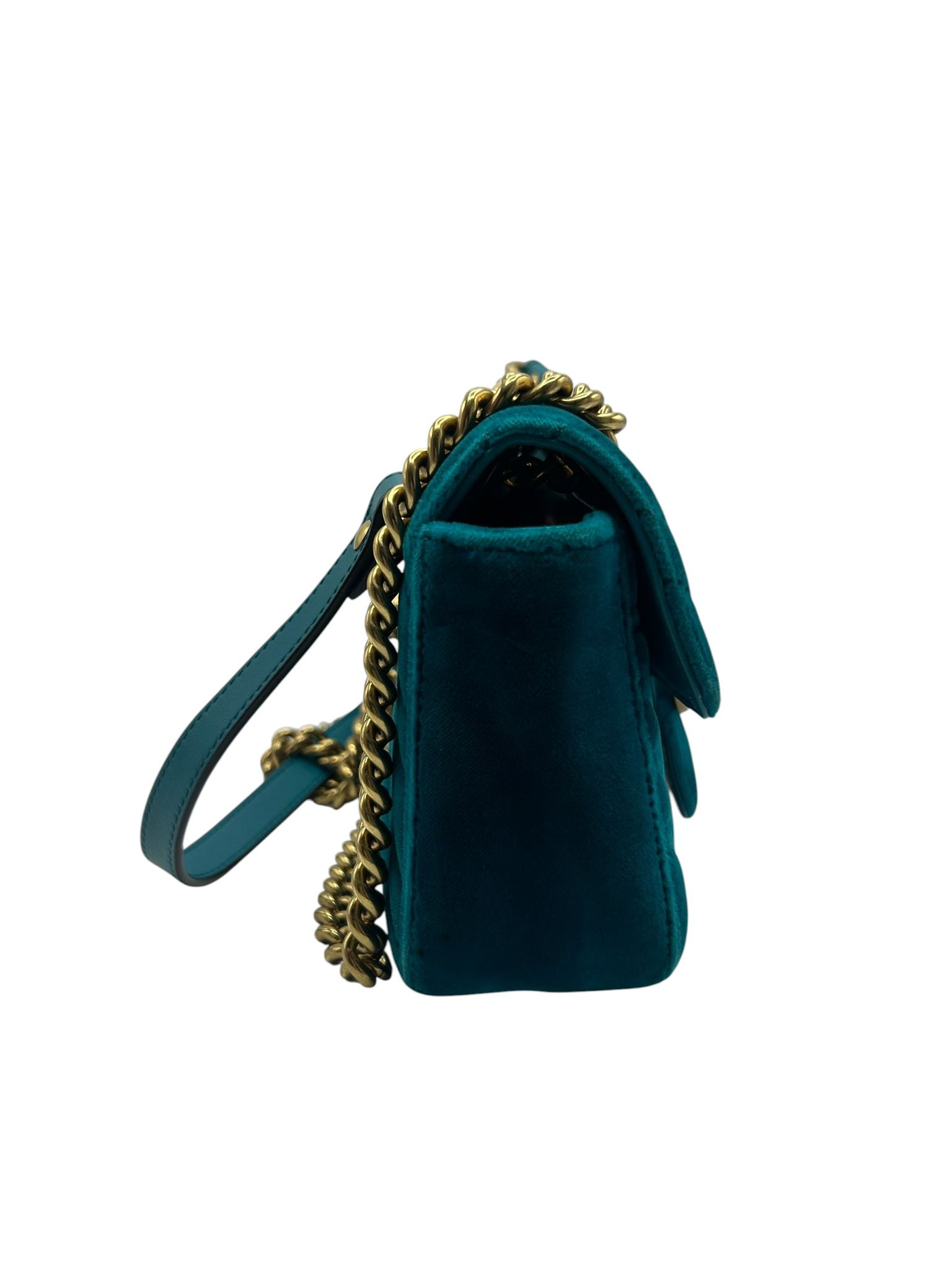 Gucci Marmont en terciopelo turquesa