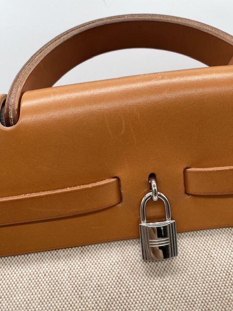 Hermès Herbag lona cruda