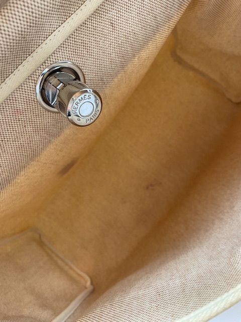 Hermès Herbag lona cruda