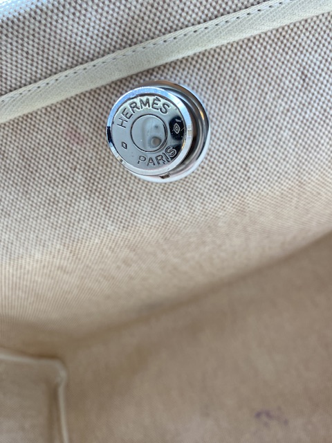 Hermès Herbag lona cruda
