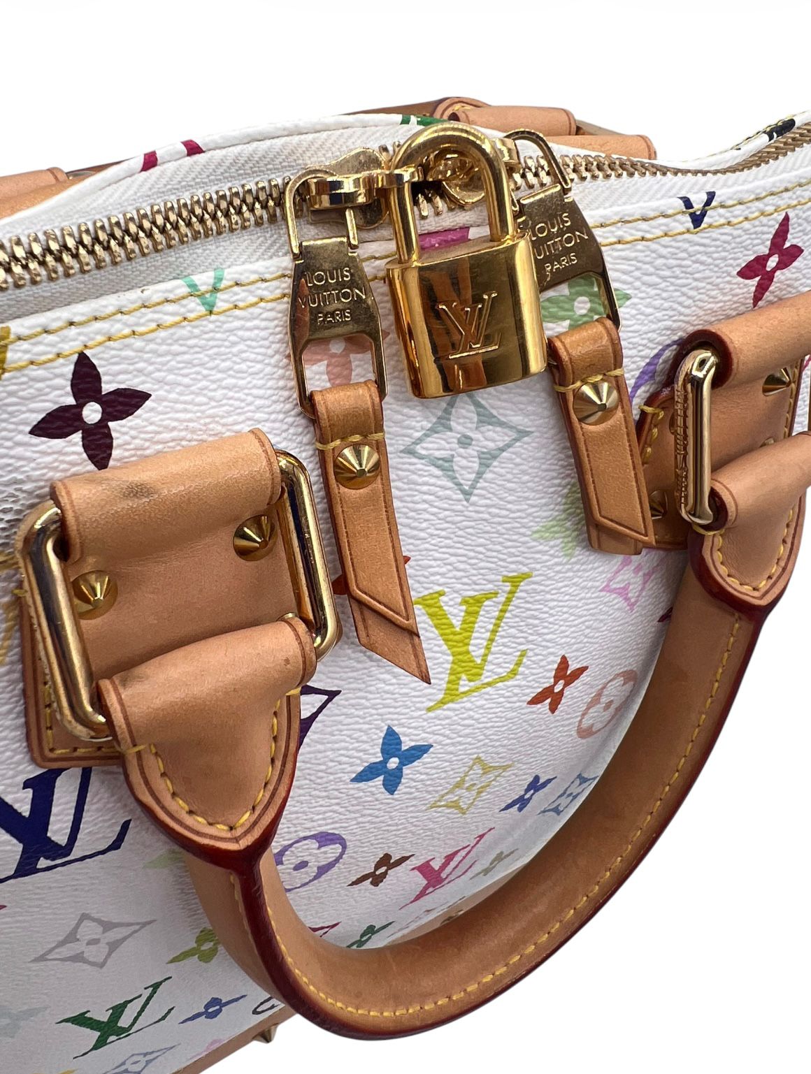 Louis Vuitton Alma Monogram Multicolor Murakami Blanco