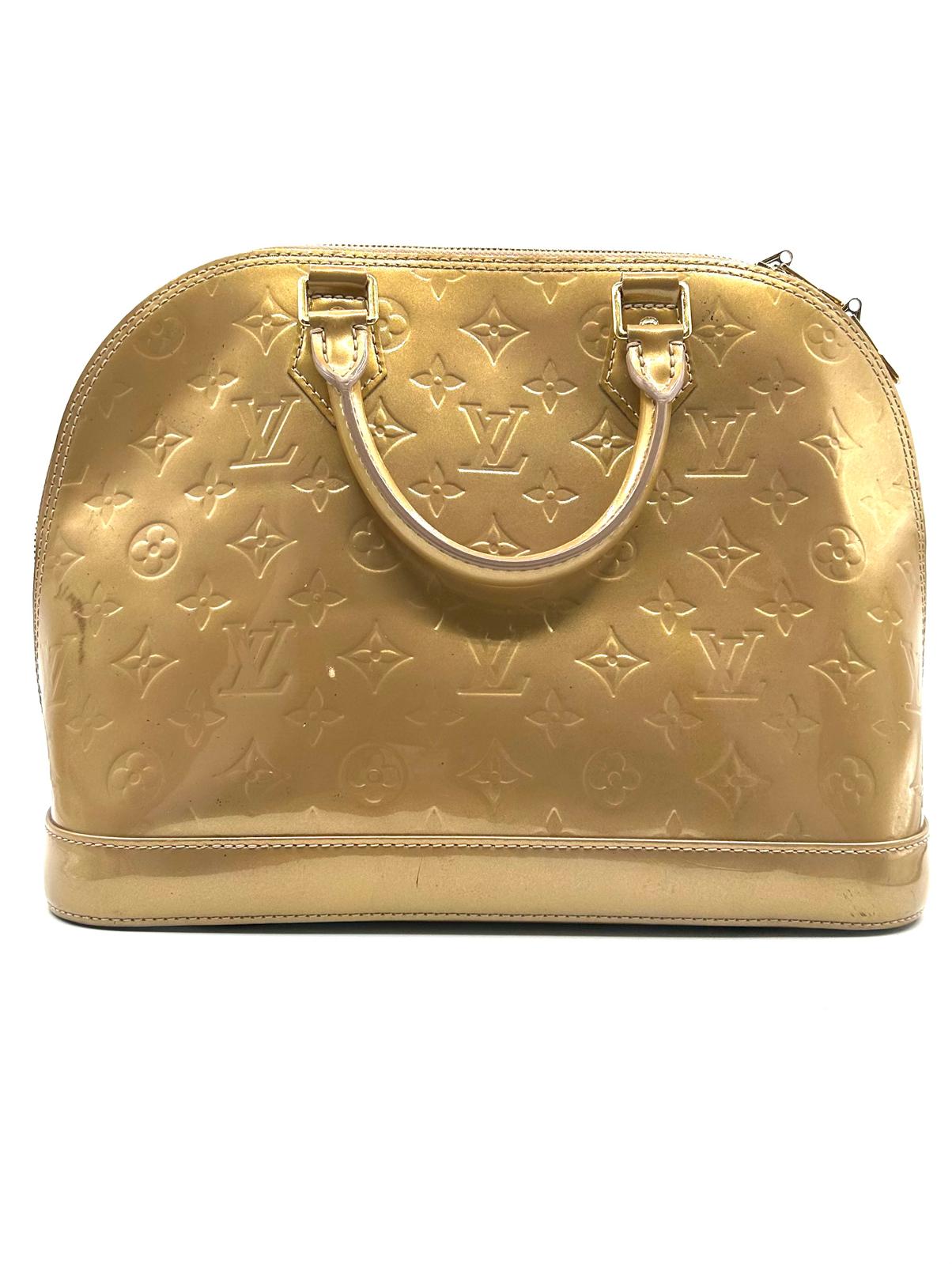 Louis Vuitton Alma PM Vernis dorado