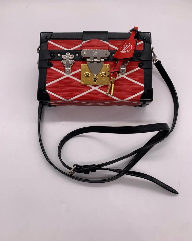Louis Vuitton Petite Malle Limited Edition cuero Epi rojo y cuero negro