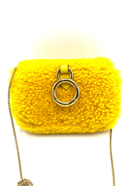 Mini pochette Fendi amarilla