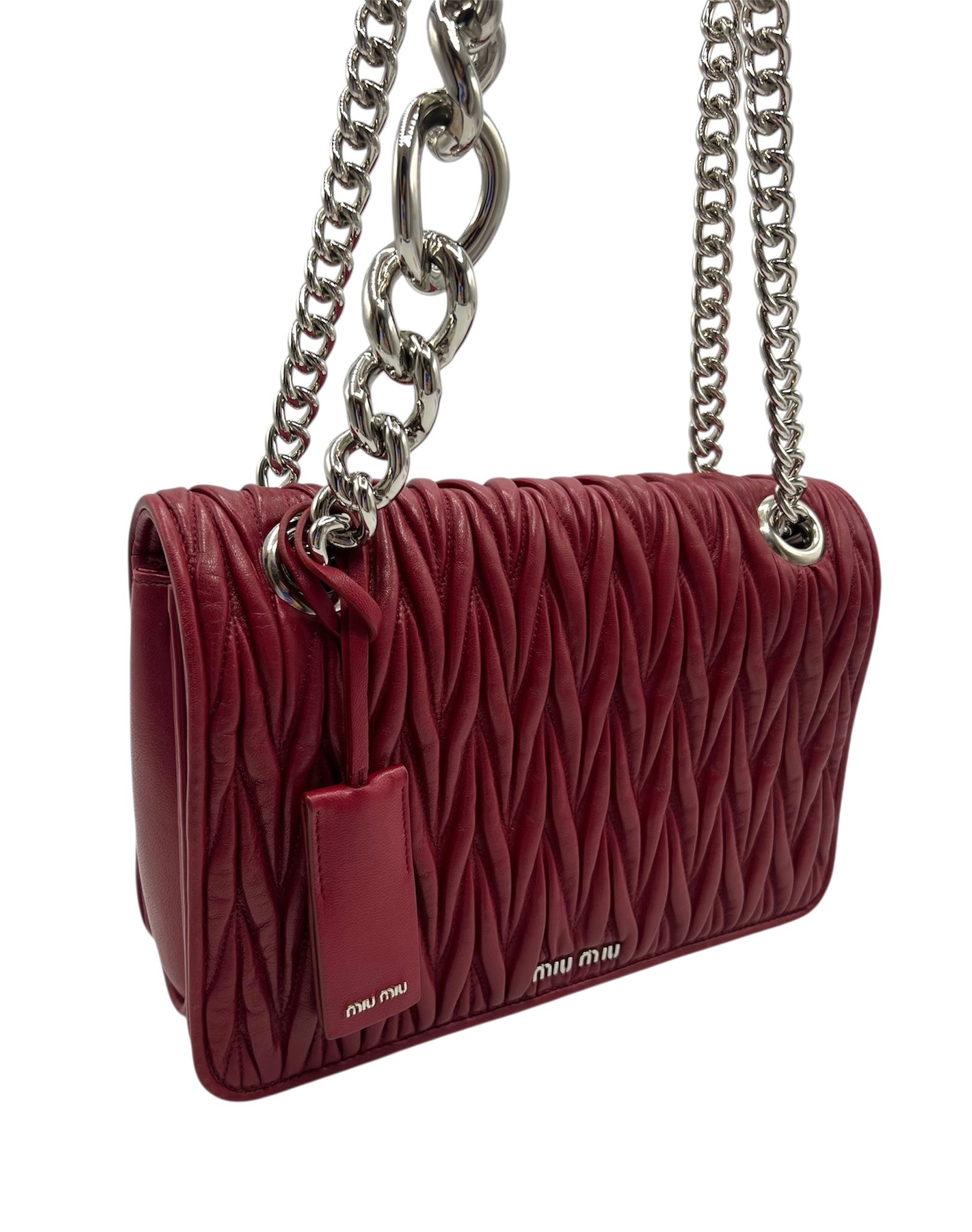 Miu Miu Matelassé Napa Chain Shoulder Bag