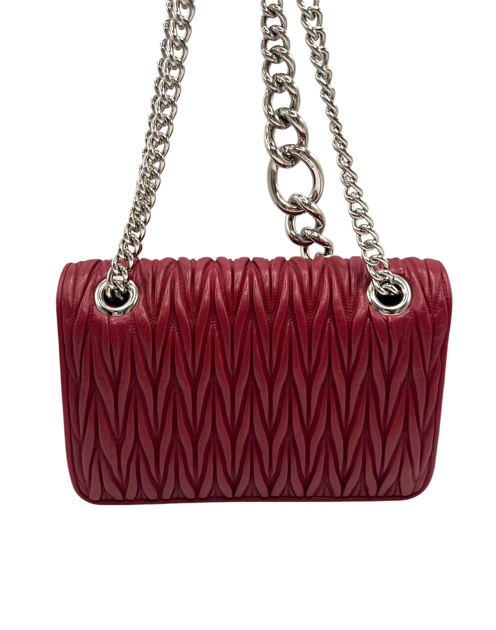Miu Miu Matelassé Napa Chain Shoulder Bag