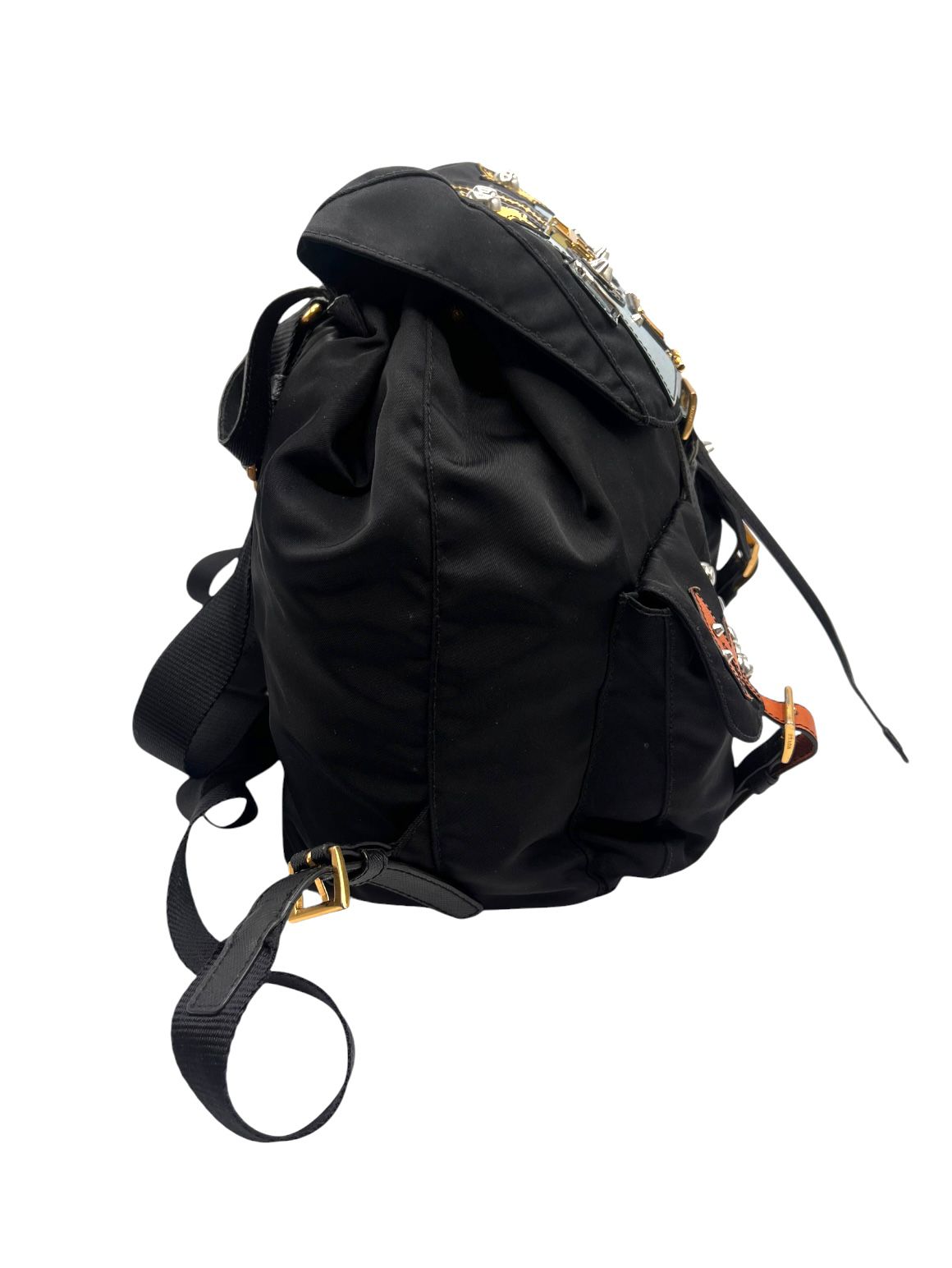 Mochila Prada Robot en nylon negro