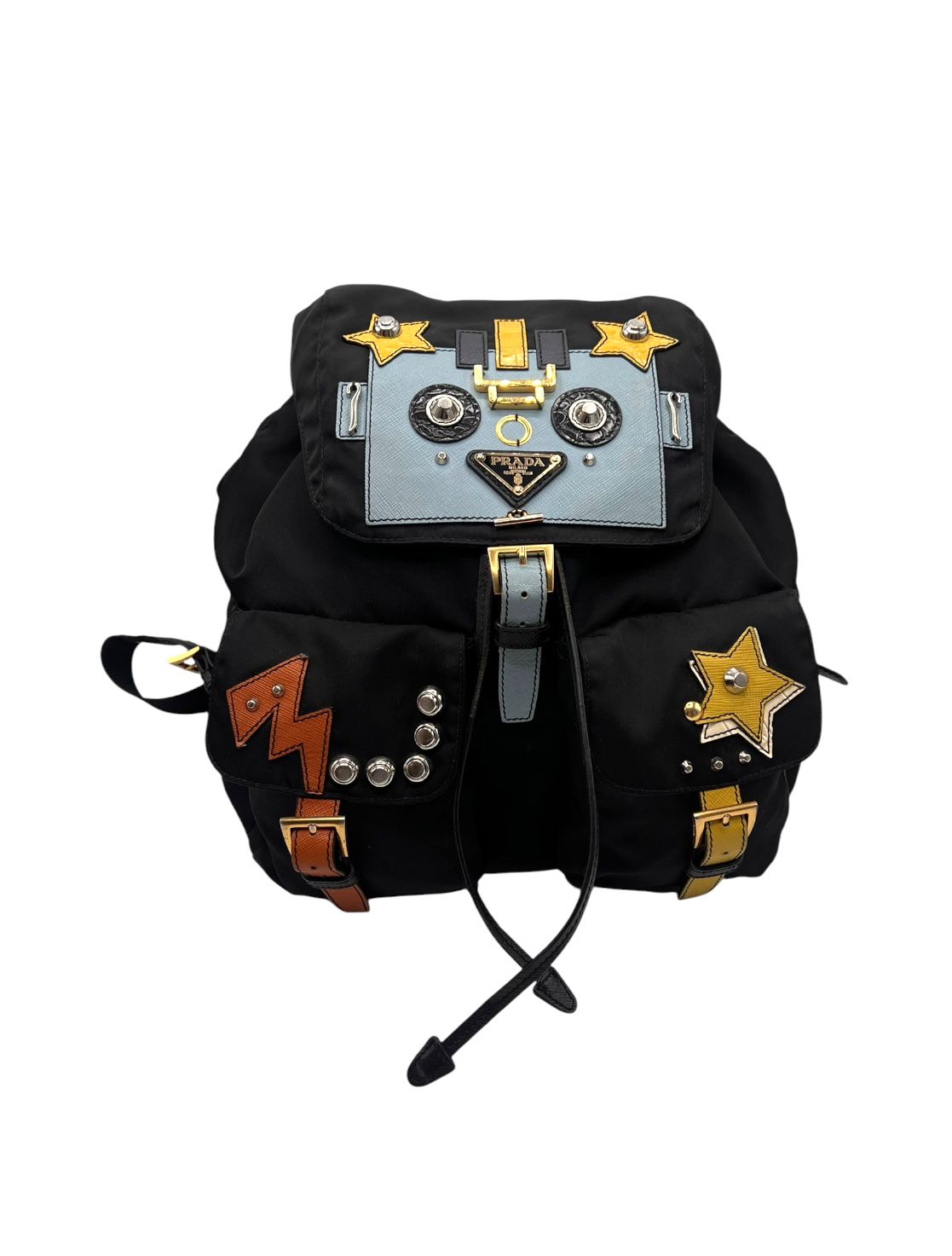 Mochila Prada Robot en nylon negro