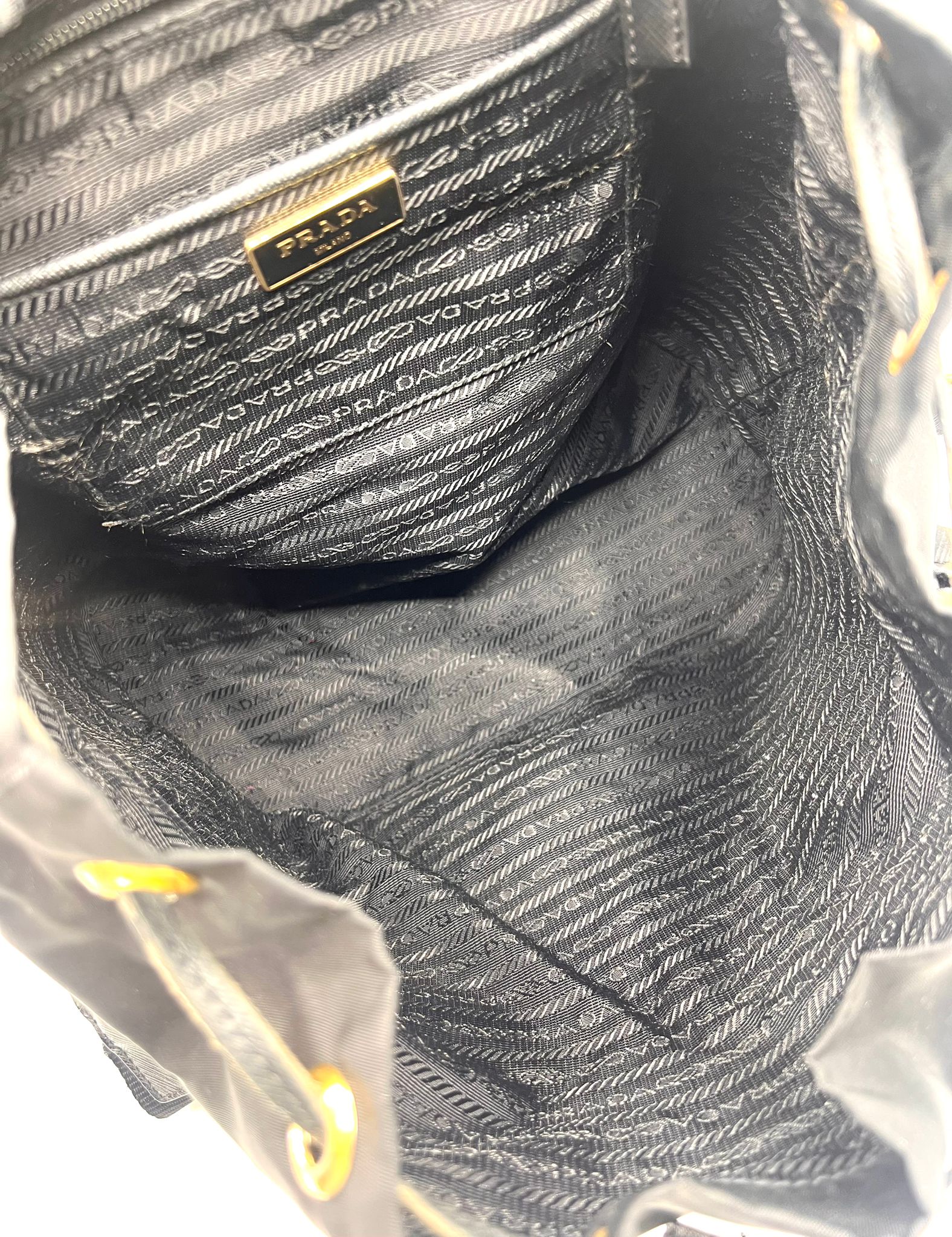 Mochila Prada Robot en nylon negro