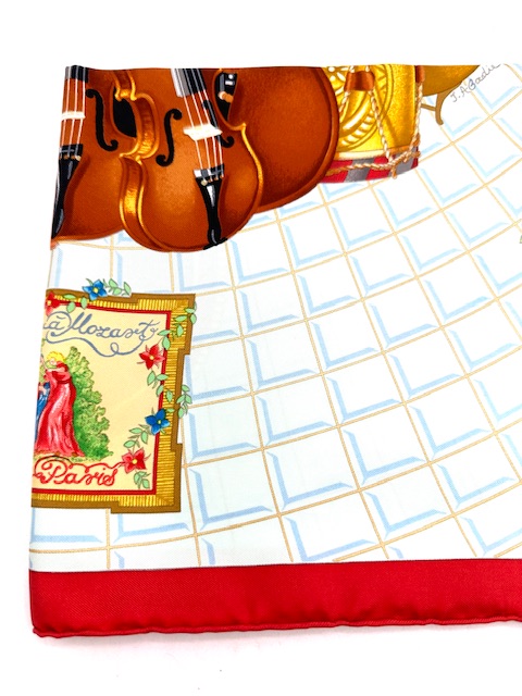 PAÑUELO HERMES AMADEUS MOZART DE SEDA