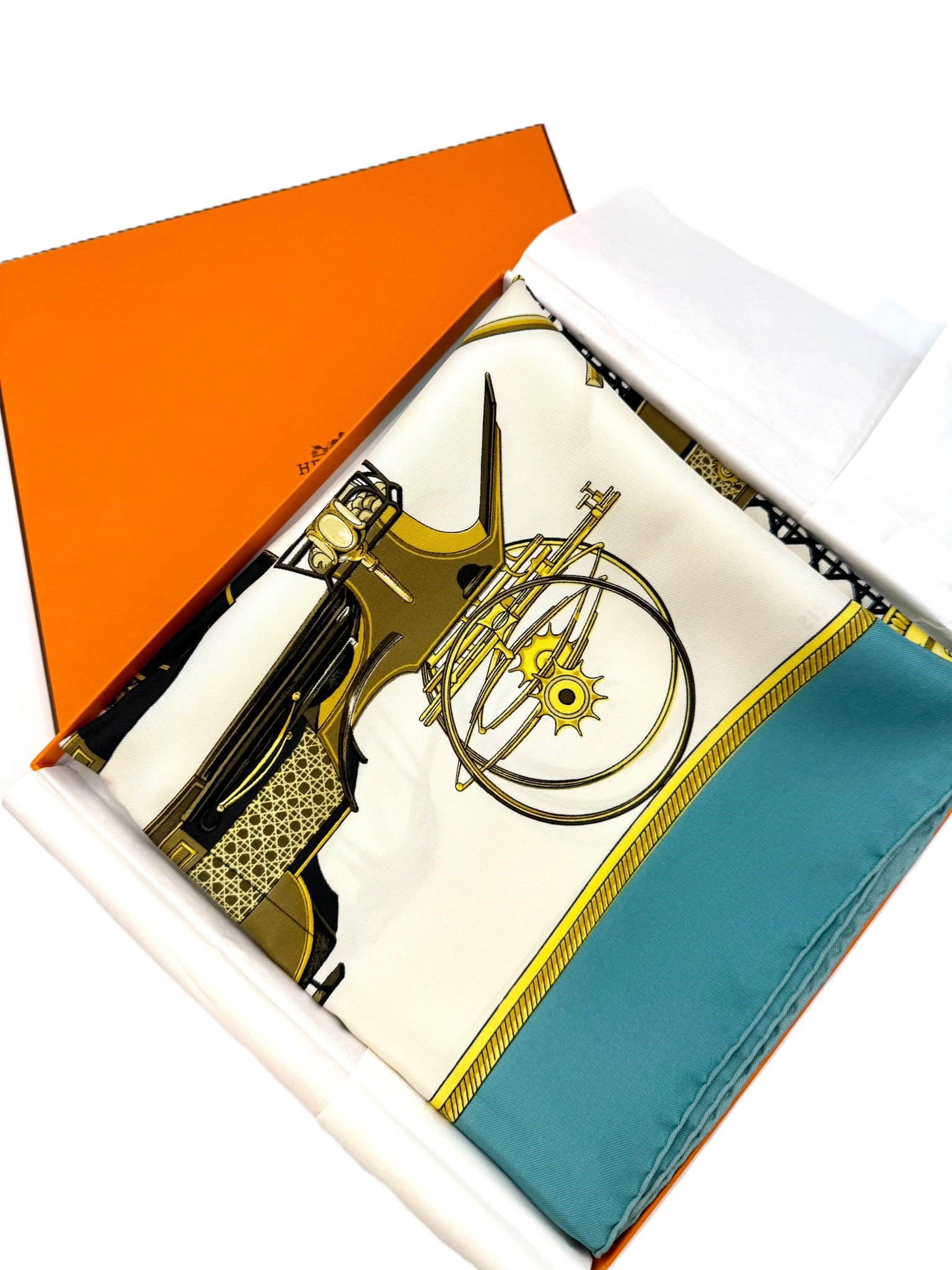 pañuelo Hermès Les Voitures à Transformation