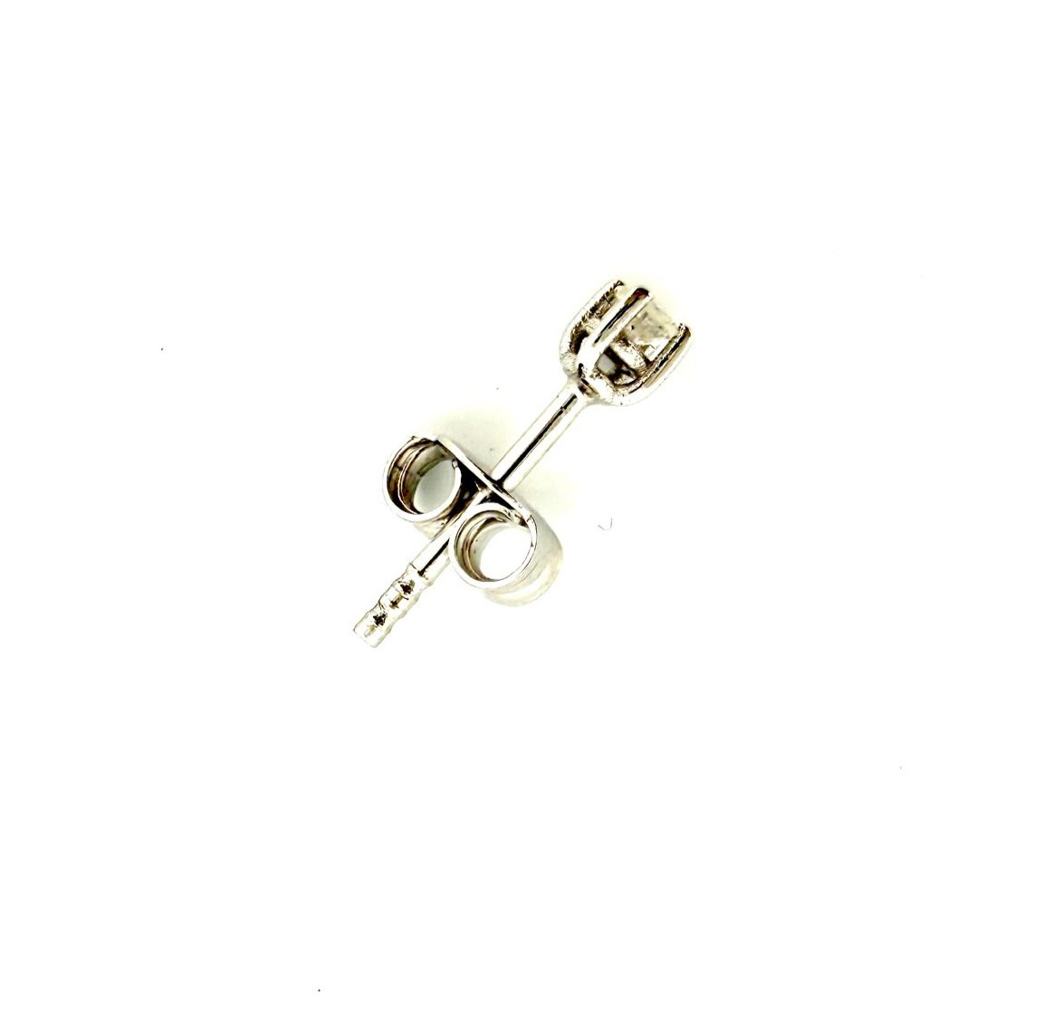 pendiente oro blanco diamante