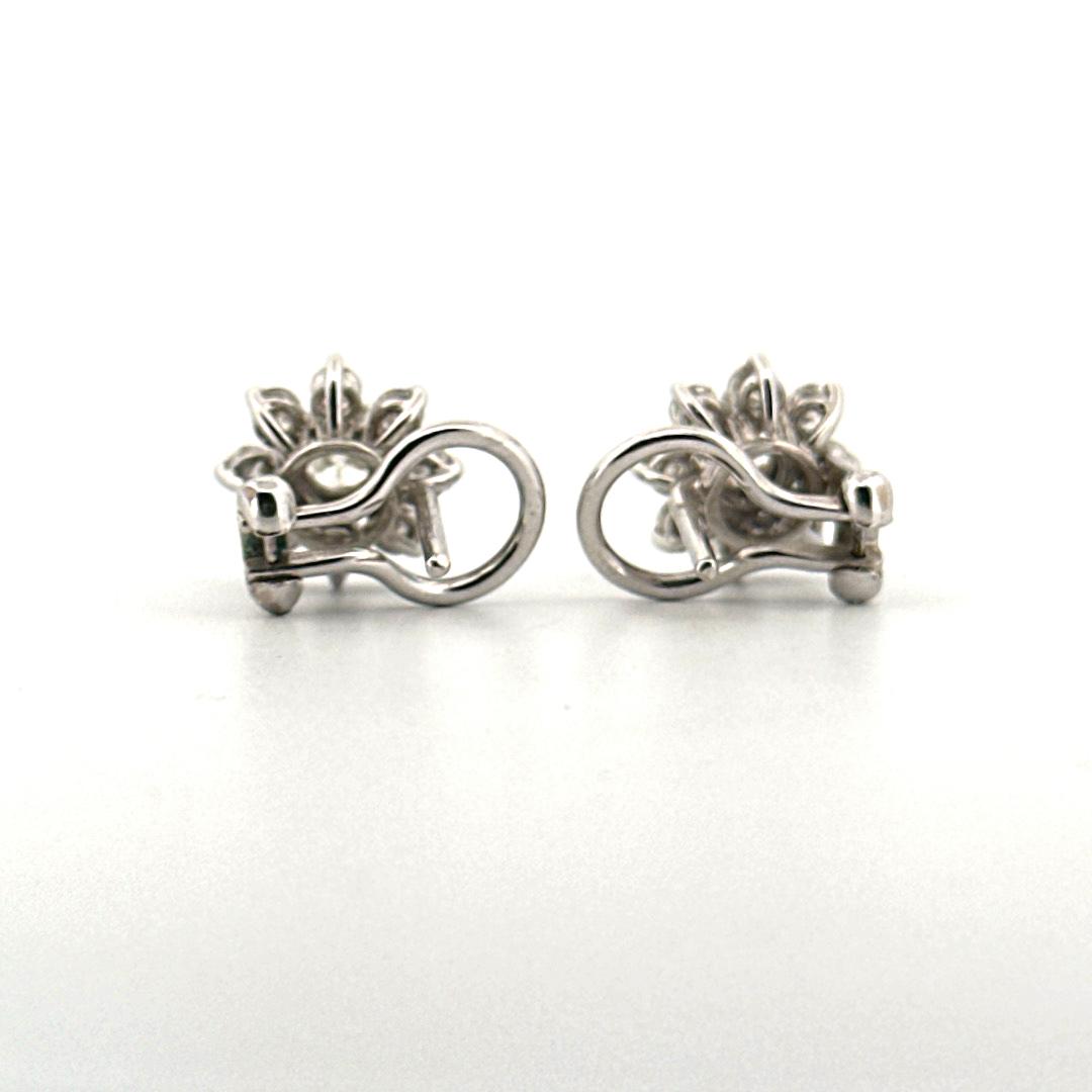 pendientes de oro blanco y diamantes