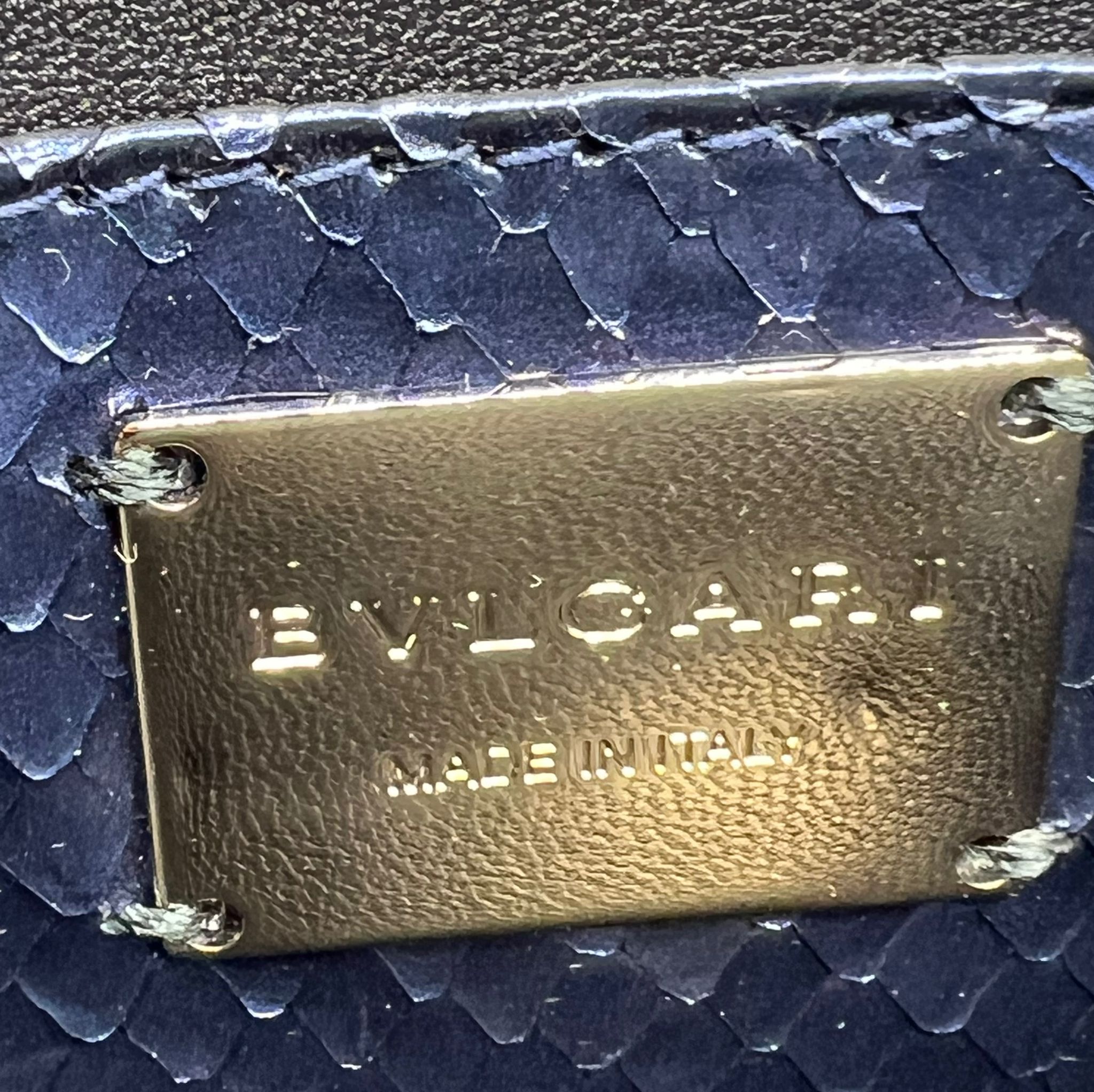 pochette bvlgari serpenti pitone azul