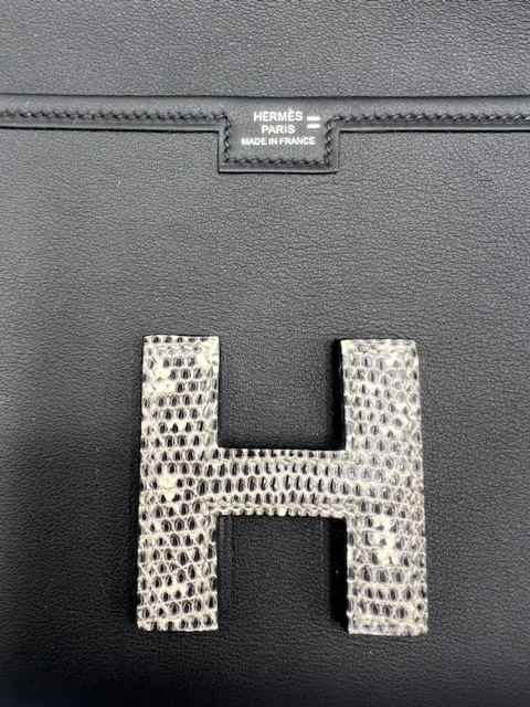 Pochette Hermès Jige Elan Swift Ombre de Lagarto