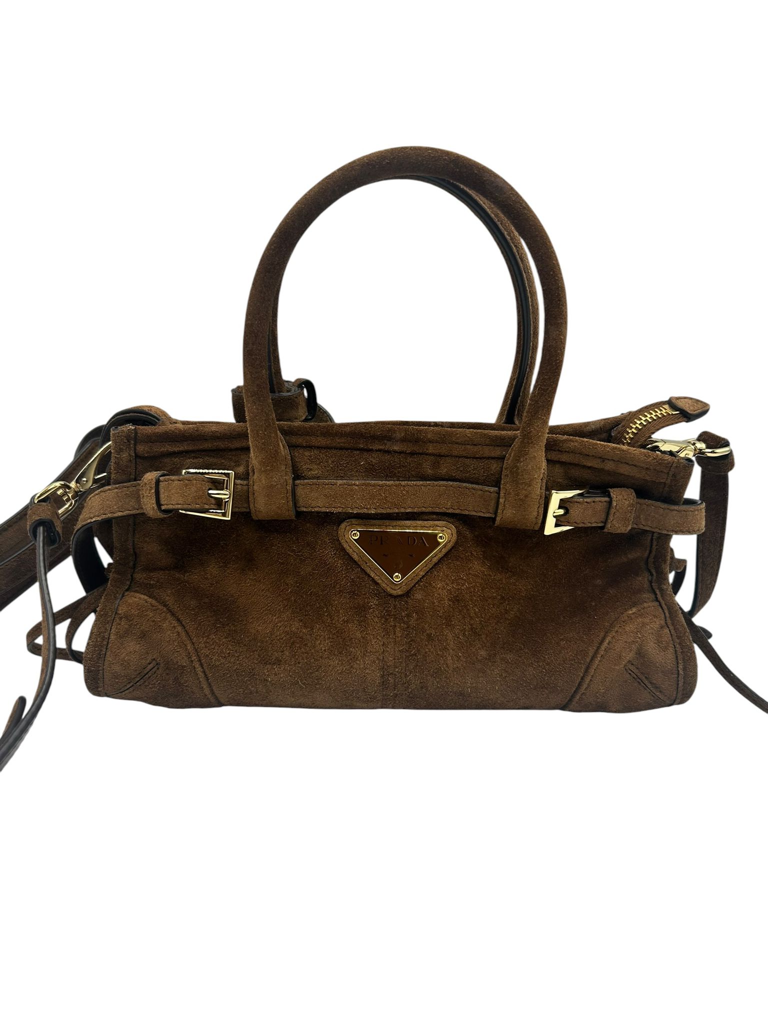 Prada Suede Triangle Mini Bonnie