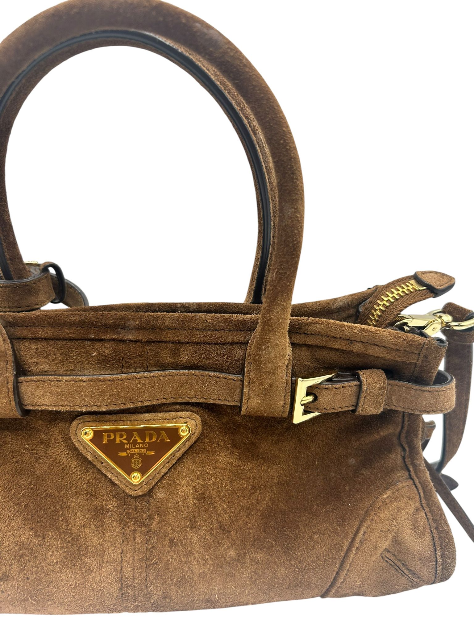 Prada Suede Triangle Mini Bonnie