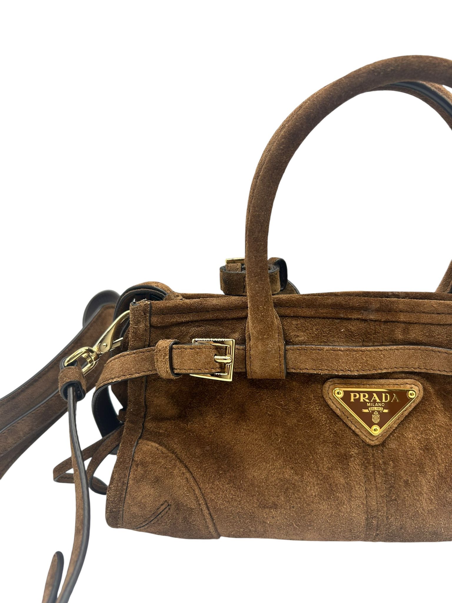 Prada Suede Triangle Mini Bonnie