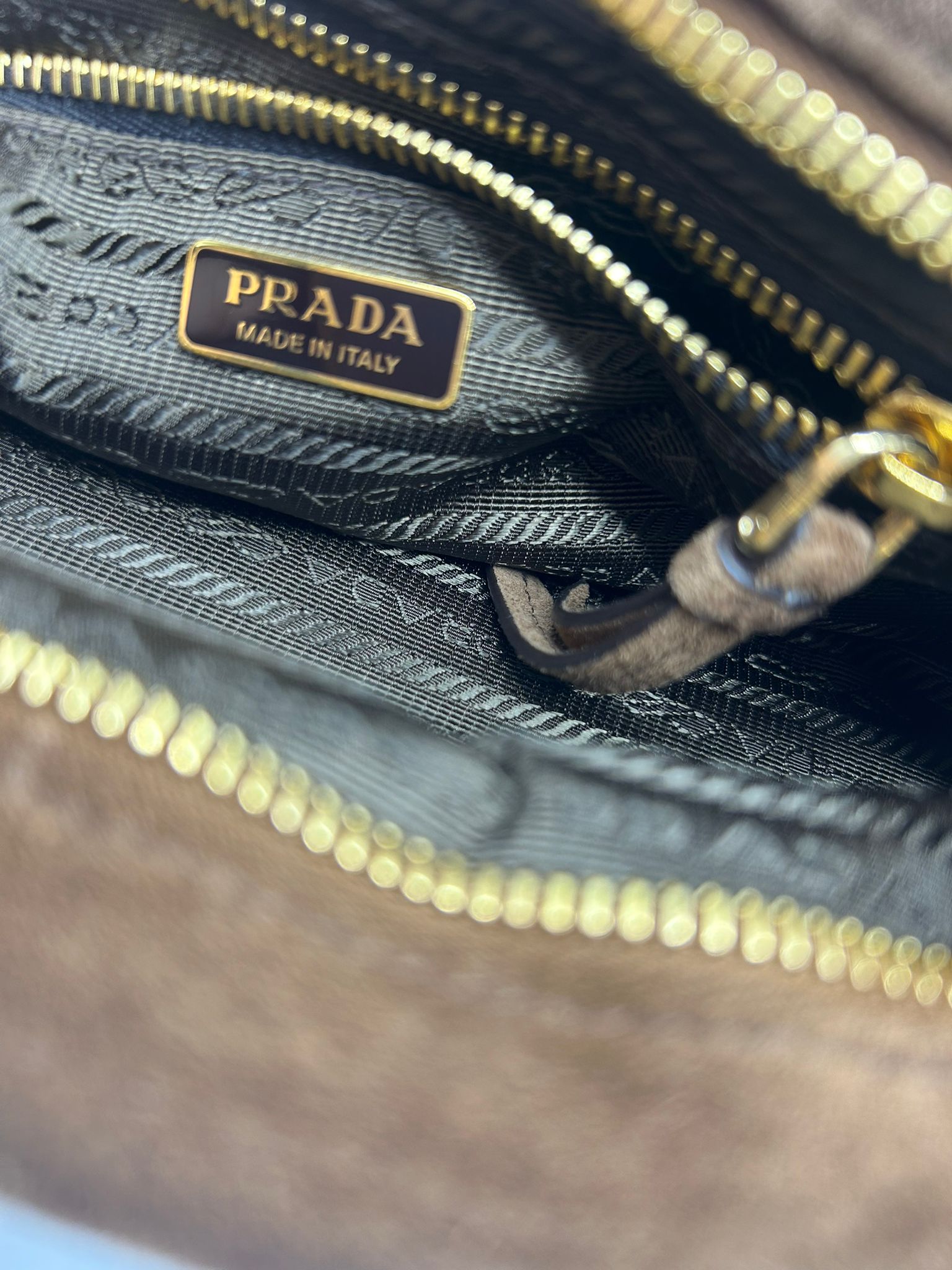 Prada Suede Triangle Mini Bonnie