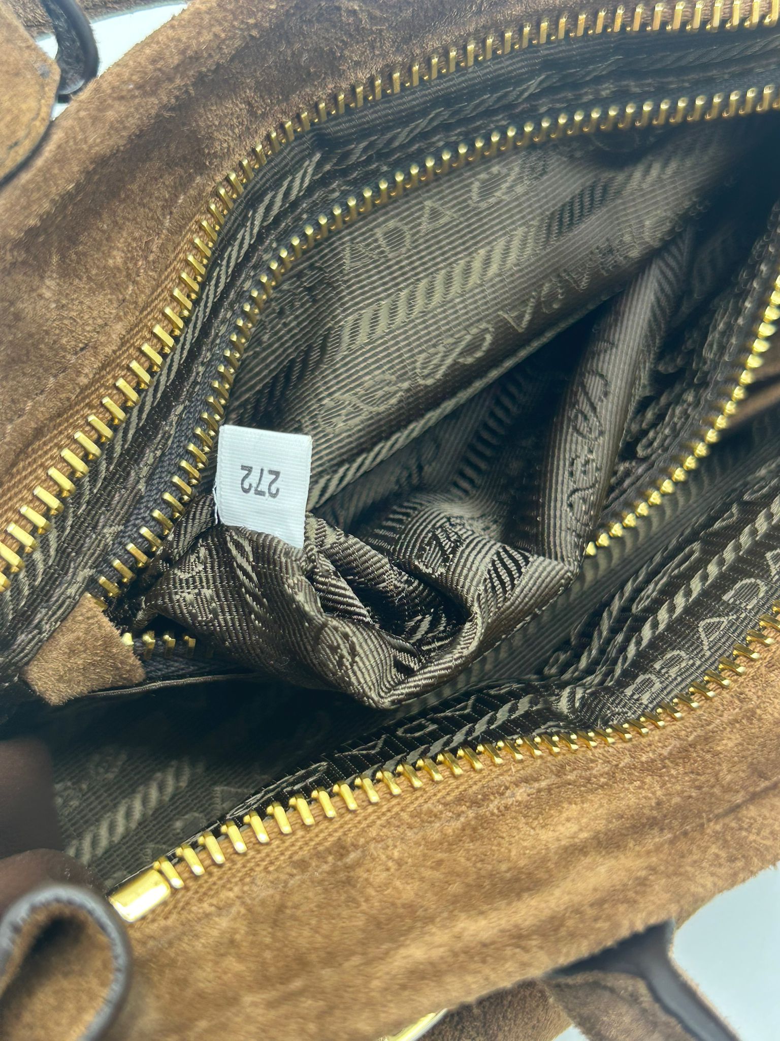 Prada Suede Triangle Mini Bonnie