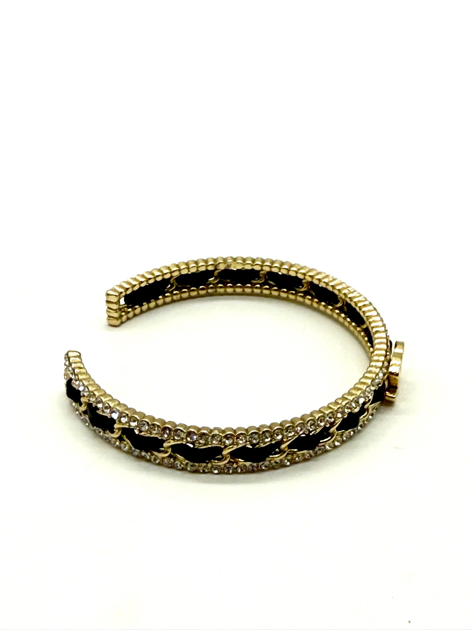 Pulsera Chanel en metal color champán