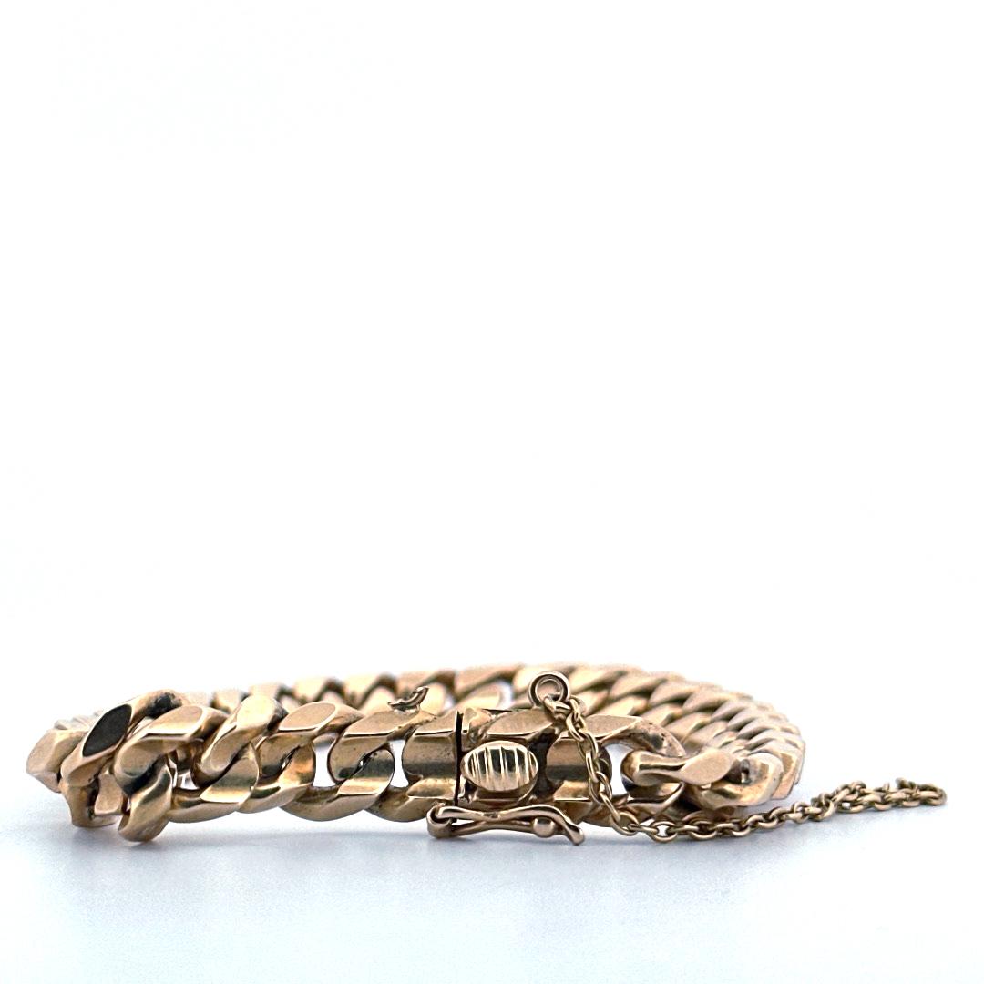 pulsera estilo cubana en oro amarillo