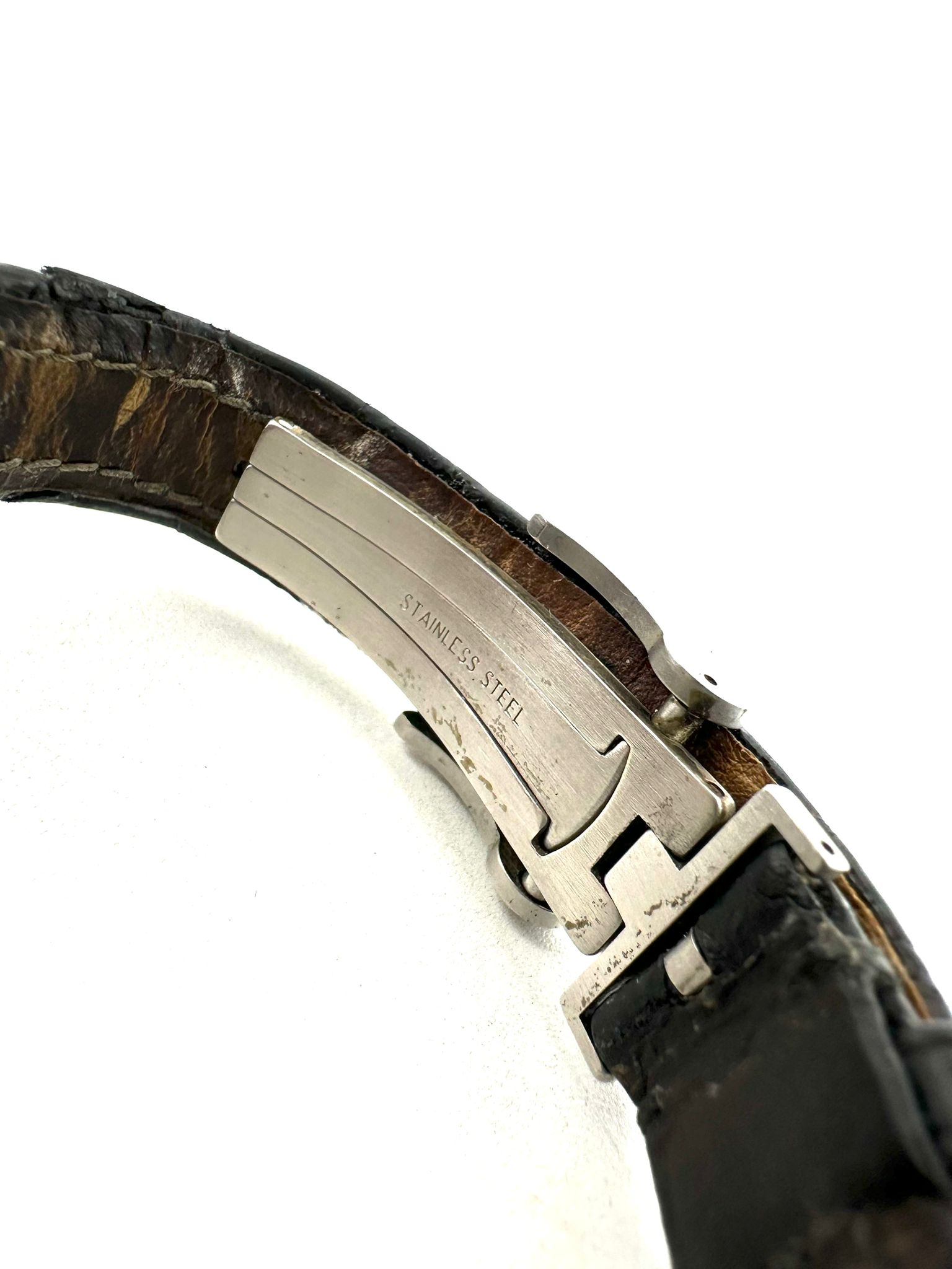 Reloj Bvlgari Ergon de acero inoxidable con esfera negra y correa para mujer