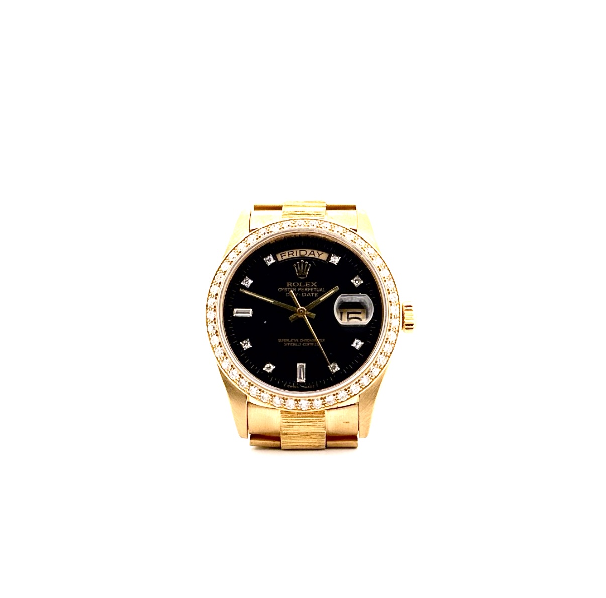 Rolex Day-Date 18238 en Oro Amarillo 18K con Diamantes