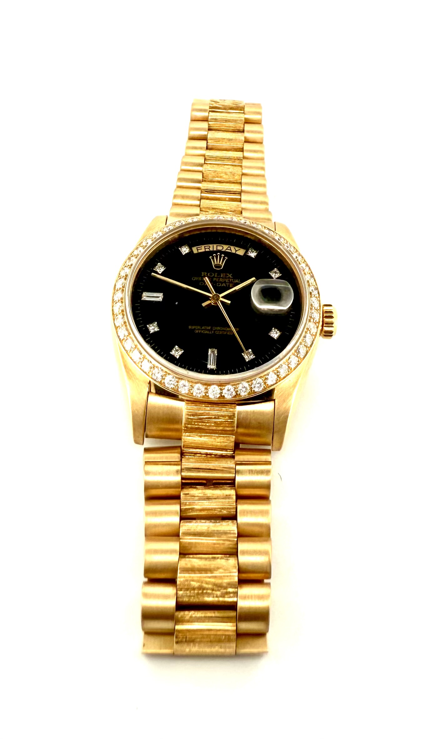 Rolex Day-Date 18238 en Oro Amarillo 18K con Diamantes