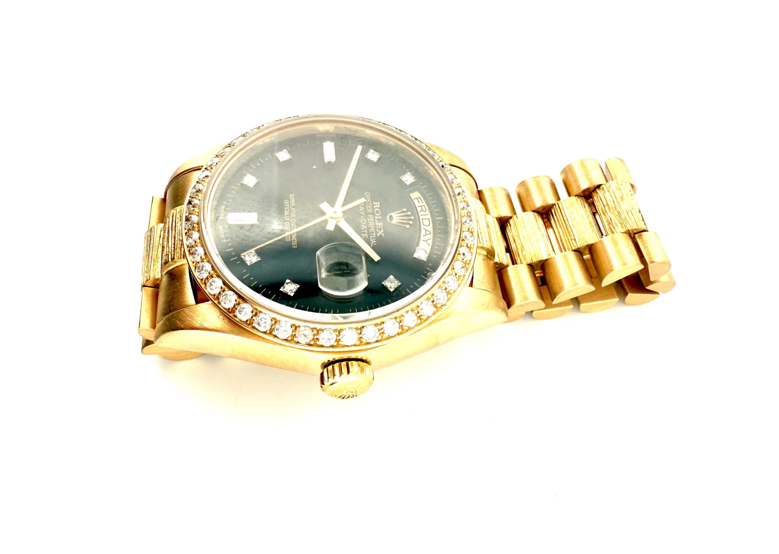 Rolex Day-Date 18238 en Oro Amarillo 18K con Diamantes