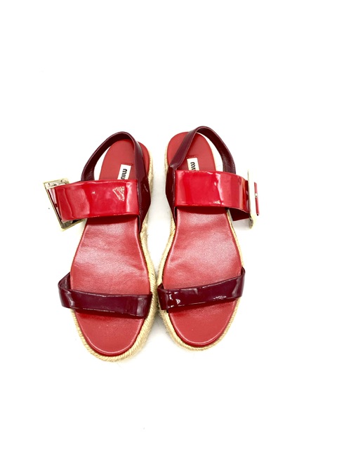 Sandalias MiuMiu con suela de esparto