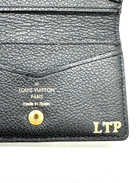 TARJETERO LOUIS VUITTON EN CUERO NEGRO EMPREINTED NEGRO