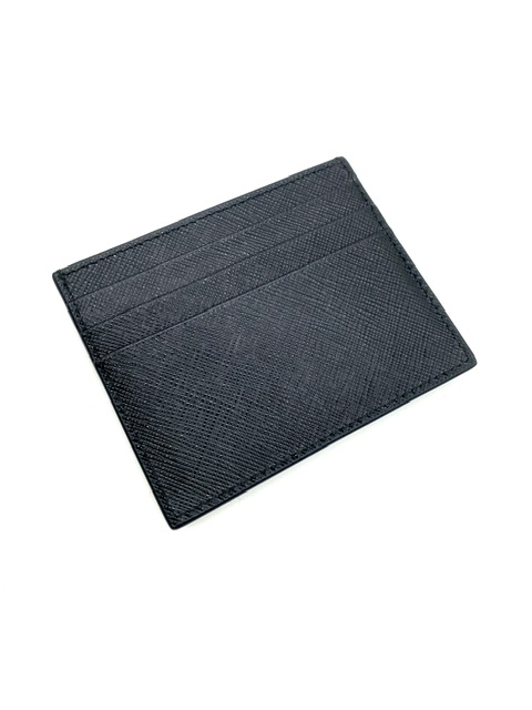 tarjetero Prada de cuero saffiano negro