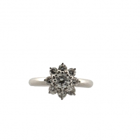 Joyas y relojes |  | anillo de oro blanco y diamantes