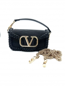 Borse di marca |  | Borsa Valentino modello V in pelle nera intrecciata