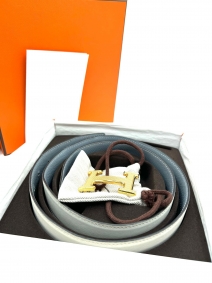 cinturon reversible hebilla dorada | Hermès