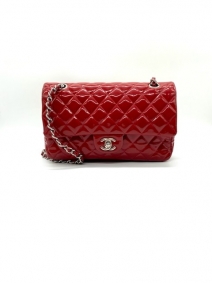 Chanel double flap charol rojo | Chanel
