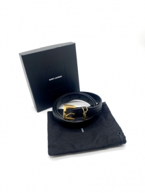 Sold |  | Saint Laurent Cassandre leather Belt