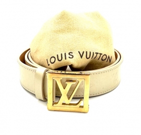Cinturón Louis Vuitton de charol beige | Louis Vuitton