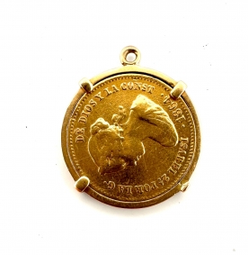 Gioielli e orologi |  | Ciondolo con moneta originale in oro — Elisabetta II | Bolsos Lujo