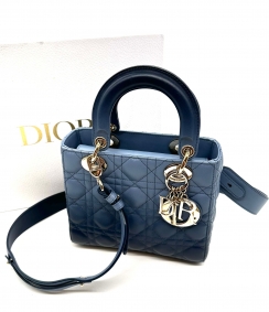 Lady Dior de piel azul en degradé | Dior