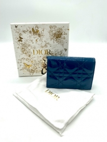 Mini cartera Lady Dior charol azul | Dior