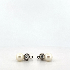 Joyas y relojes |  | pendientes con perlas y diamantes