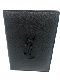 Accessories |  | Saint Laurent (YSL) black leather card holder