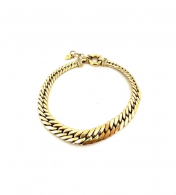 Gioielli e orologi |  | Bracciale a maglie gourmette in oro con dettagli di diamanti