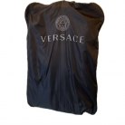 abrigo en lana azul marino de Versace