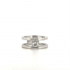 anillo de oro blanco