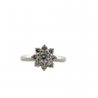 anillo de oro blanco y diamantes