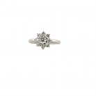 anillo de oro blanco y diamantes