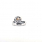 Anello in oro bianco con perla naturale